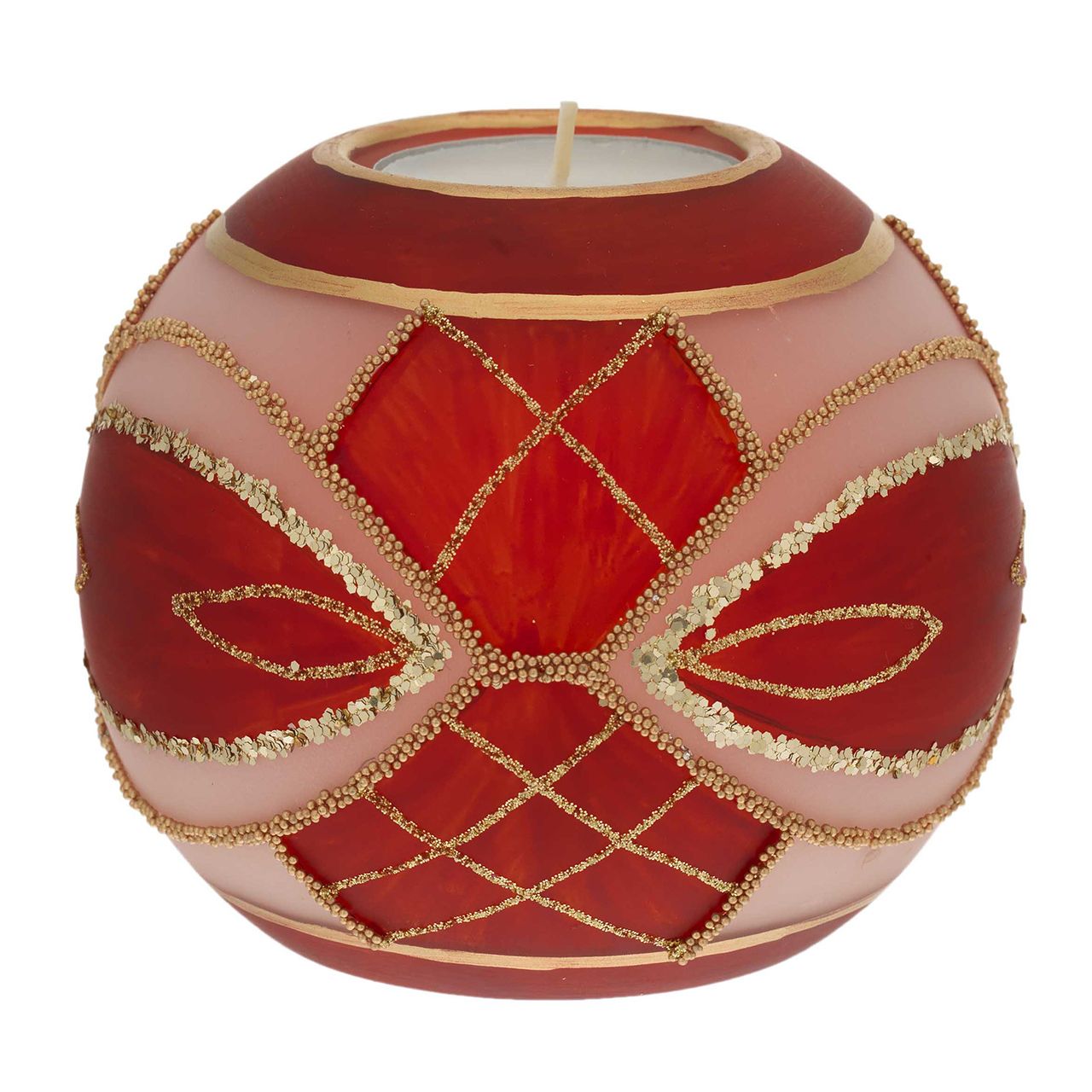 SFERA D. 100 ROSSO CON TEALIGHT MM 38